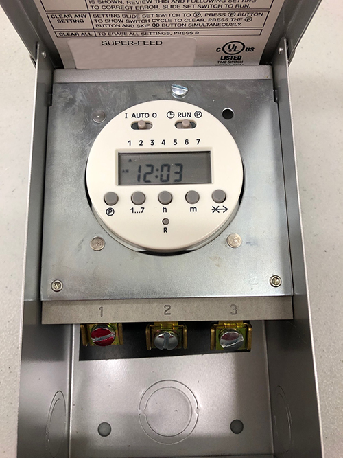 DT-03 12VDC Programmable Timer in Outdoor Metal Box