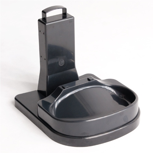 Custom designed stand for automatic pet feeder mounting