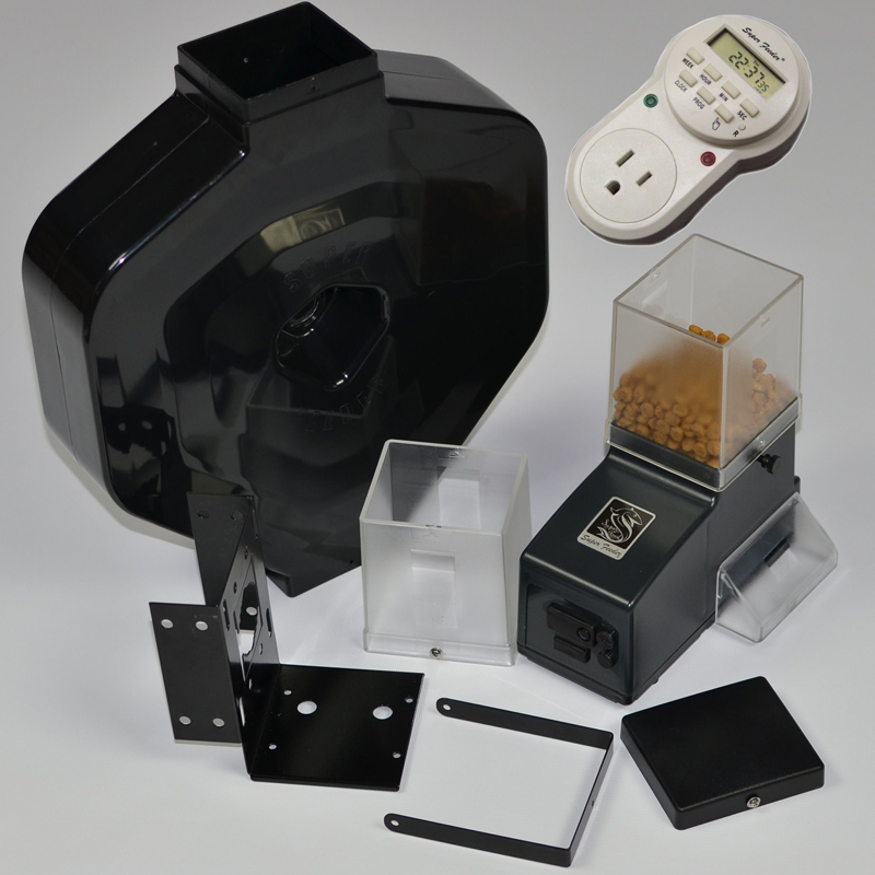 Automatic cat feeder with digital timer and hopper
