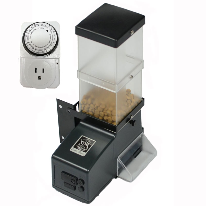 Wall mount Automatic cat feeder with analog timer