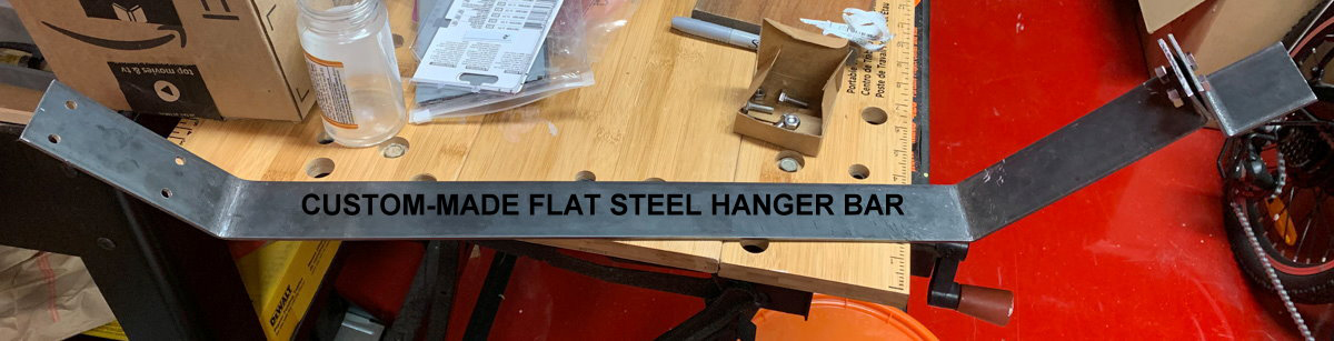 customer made flat steel hanger bar for mounting